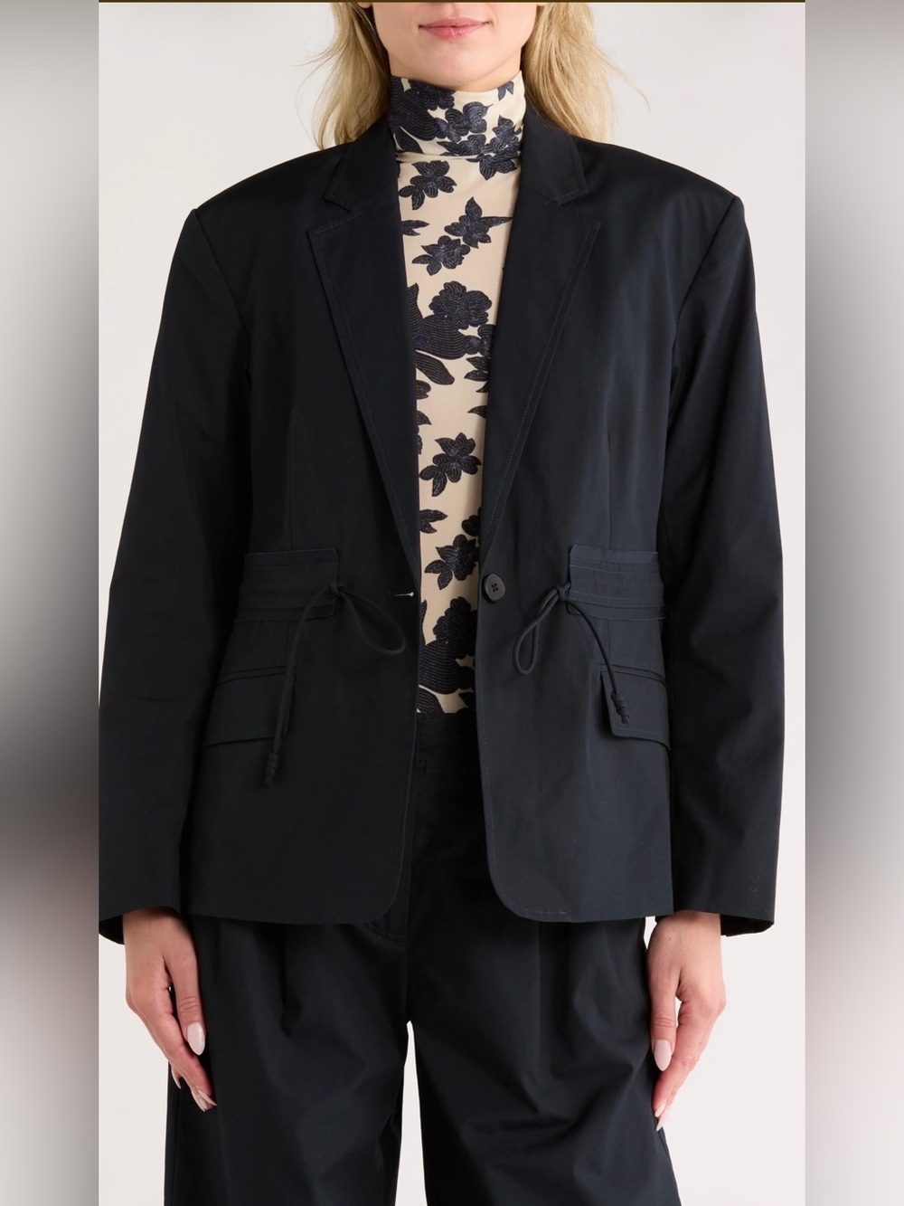 NWT Ulla Johnson Marisol Jacket Noir Black Utility Blazer Size M